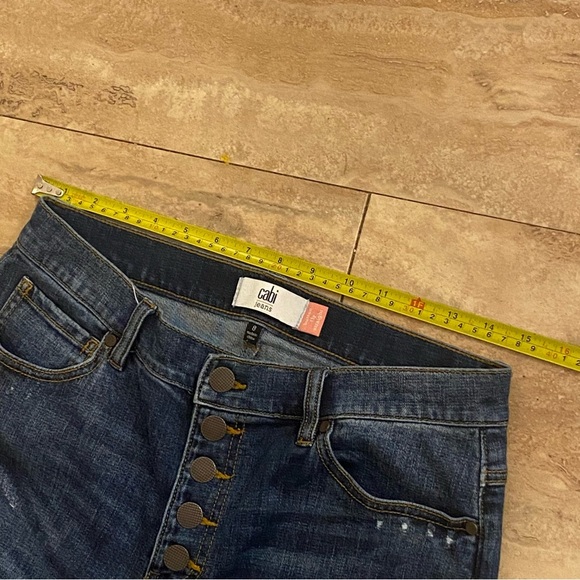 Cabi Button Fly Straight Leg Jeans Women’s 8 Denim Blue Stretch Mid Rise - Picture 3 of 12